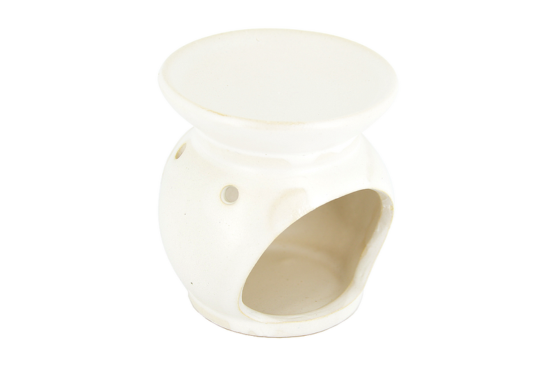 Suport ceramic pentru aromaterapie ulcior Yin-Yang alb