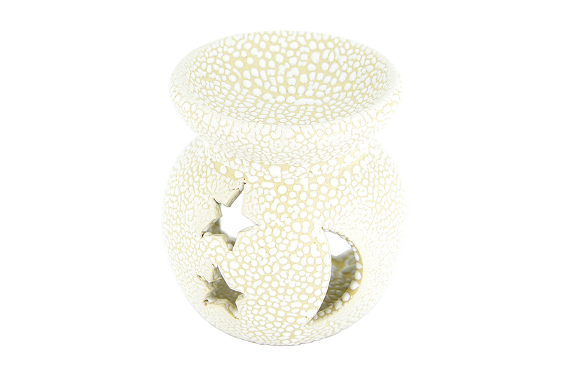 Suport ceramic pentru aromaterapie ulcior fericire alb