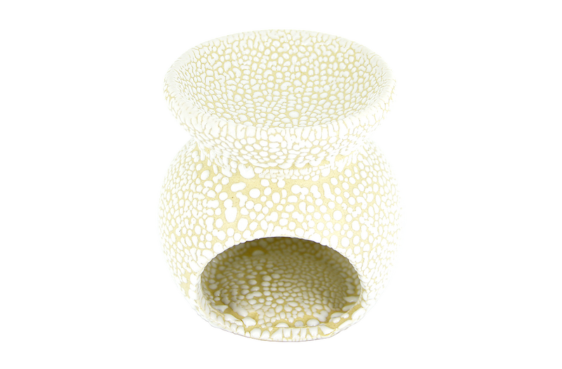 Suport ceramic pentru aromaterapie ulcior fericire alb
