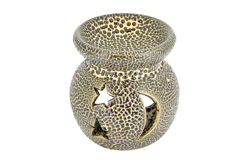 Suport ceramic pentru aromaterapie ulcior fericire cafeniu