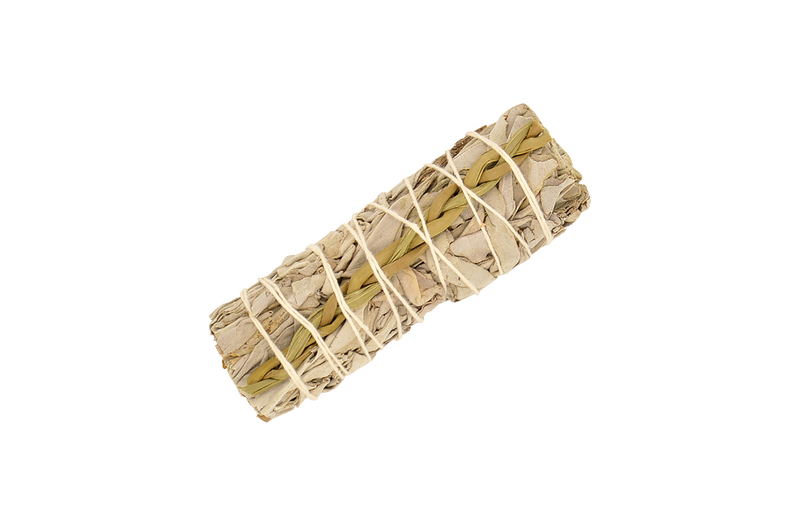 Bagheta Salvie Alba si Iarba Dulce (White Sage & Sweetgrass) mica