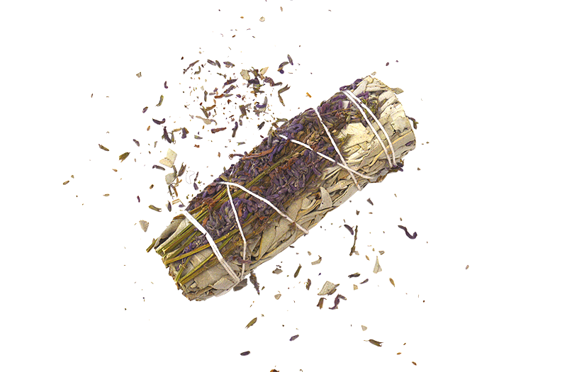 Bagheta Salvie Alba si Lavanda (White Sage, Lavender) mica