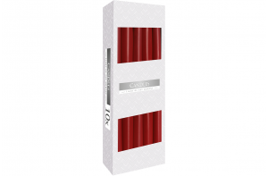 Lumanari conice mate neparfumate 7h (10buc.) Burgund