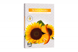 Lumanari parfumate pastila 4h (6buc.) Floarea Soarelui (Sunflowers)