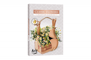 Lumanari parfumate pastila 4h (6buc.) Flori Clasice (Classic Flowers)