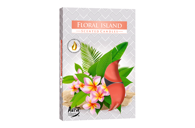 Lumanari parfumate pastila 4h (6buc.) Insula Florala (Floral Island)