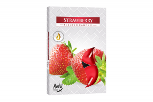 Lumanari parfumate pastila 4h (6buc.) Capsuni (Strawberry)