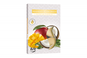 Lumanari parfumate pastila 4h (6buc.) Nuca de Cocos-Mango (Mango-Coconut)
