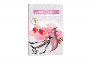 Lumanari parfumate pastila 4h (6buc.) Orhidee-Vanilie (Vanilla-Orchid)