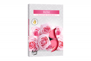 Lumanari parfumate pastila 4h (6buc.) Trandafir (Rose)