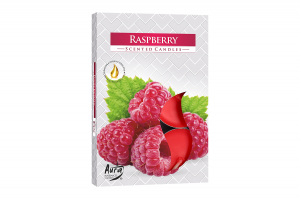 Lumanari parfumate pastila 4h (6buc.) Zmeura (Raspberry)