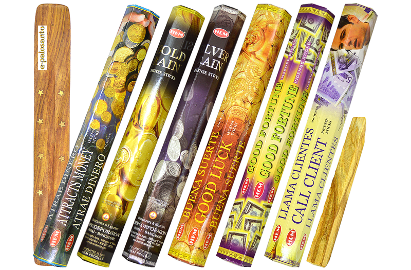 Set betisoare parfumate Prosperitate si lemn Palo Santo