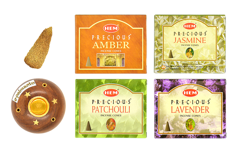 Set conuri parfumate Pretios si con Palo Santo