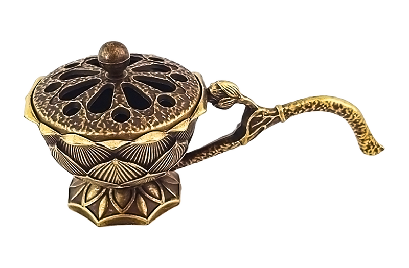 Catui metalic pentru fumigatie, bronz, 90x47x47mm