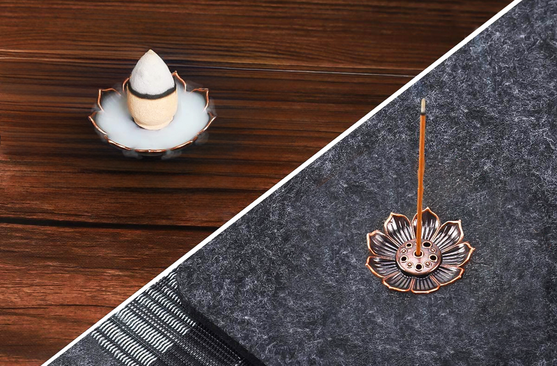 Suport metalic betisoare si conuri Lotus Nobil bronz (37mm, 1 rand)